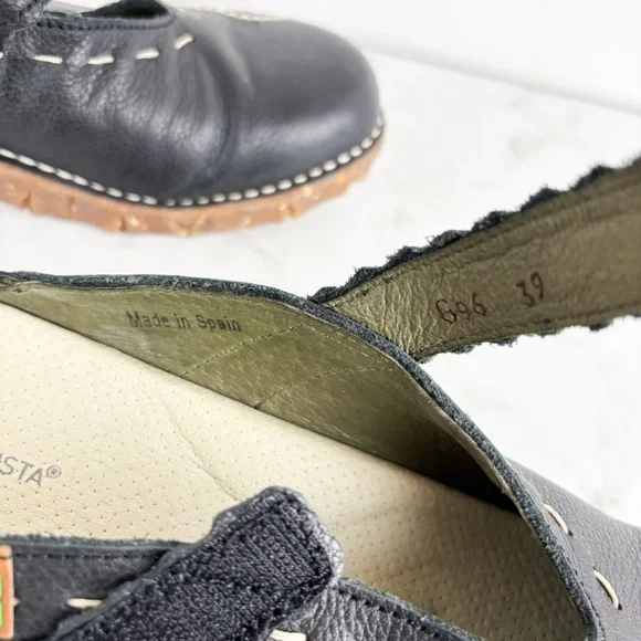 El Naturalista Black Yggdrasil Embroidered Clog Sz 39 (8.5) - Picture 14 of 15